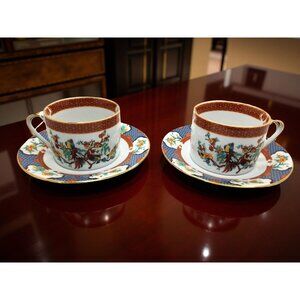 vintage liling fine china imperial garden 2pc. set of tea cup and saucer set.